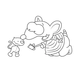 Toopy With Binoo Free Coloring Page for Kids