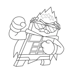 Chocolate Caesar Unikitty Free Coloring Page for Kids