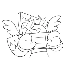 Hawkodile Making Stop with His Hands Unikitty Free Coloring Page for Kids