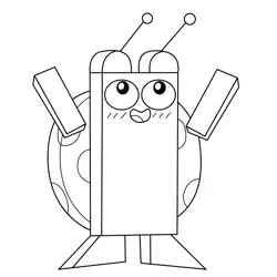 M'Ladybug Unikitty Free Coloring Page for Kids