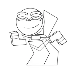 Master Frown Dancing Unikitty Free Coloring Page for Kids