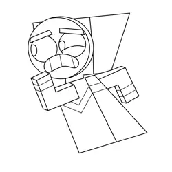 Master Frown Runing Unikitty Free Coloring Page for Kids