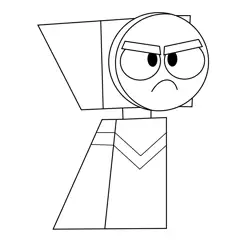 Master Frown Unikitty Free Coloring Page for Kids