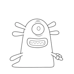Blobi Zig and Sharko Free Coloring Page for Kids