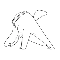 Sharko Exercising Zig and Sharko Free Coloring Page for Kids