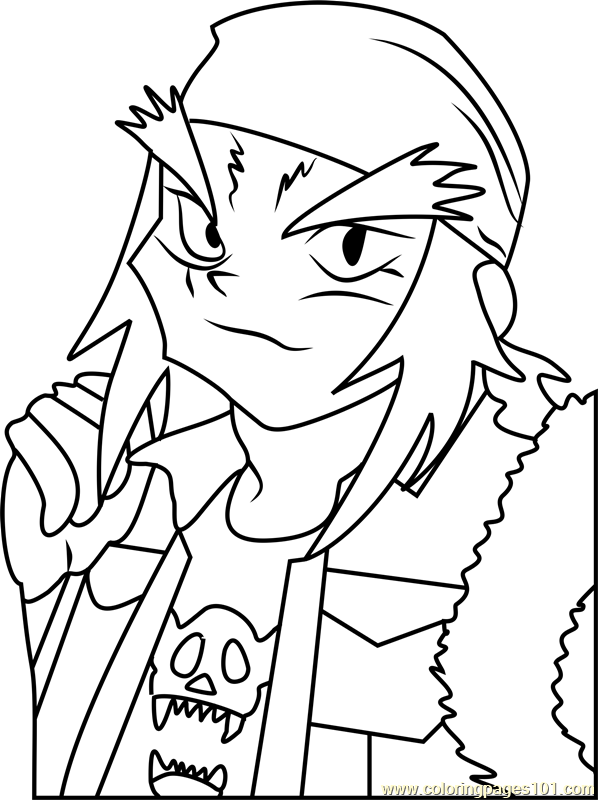 Carlos Beyblade Coloring Page - Free Beyblade Coloring Pages