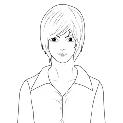 Kiyomi Takada Death Note Free Coloring Page for Kids