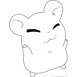 Hamtaro Looking Up Free Coloring Page for Kids