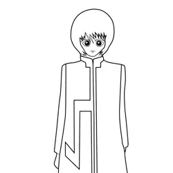 Kurapika standing for exam Free Coloring Page for Kids