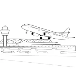 Munich Airport Free Coloring Page for Kids