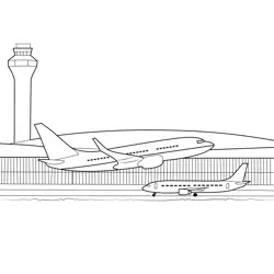 Newark International Terminal Free Coloring Page for Kids