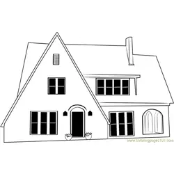 Eng Cottage Free Coloring Page for Kids