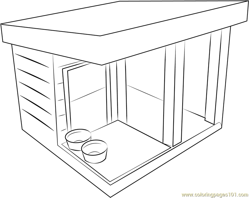 Dog House Coloring Pages Printable Houses Shed Page Pictures