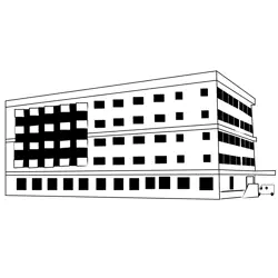 Public Hospital Free Coloring Page for Kids