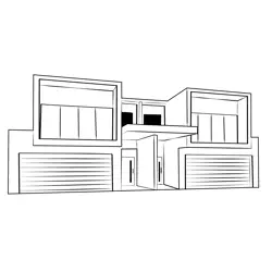 Duplex House 20 Free Coloring Page for Kids