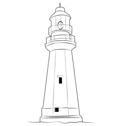 Lighthouse Free Coloring Page for Kids