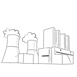 Power Plant Lippendorf Free Coloring Page for Kids