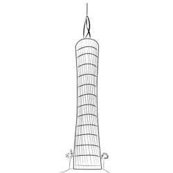 Amazing Skyscrapers Free Coloring Page for Kids