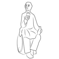 Statue Of A Wine Drinker