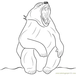 Angry Baboon Free Coloring Page for Kids