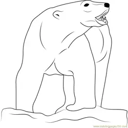 Angry Polar Bear Free Coloring Page for Kids