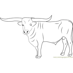 Bull Free Coloring Page for Kids