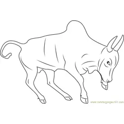 Indian Bull Free Coloring Page for Kids