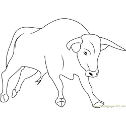 Strong Bull Free Coloring Page for Kids