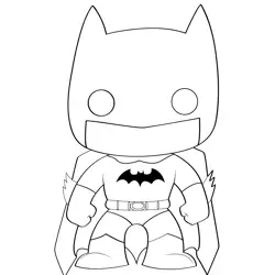 Angry Chibi Batman Free Coloring Page for Kids