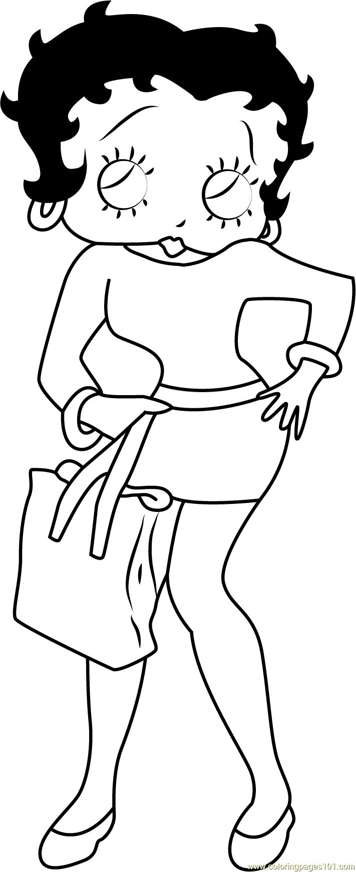 Betty Coloring Page - Free Betty Boop Coloring Pages : ColoringPages101.com
