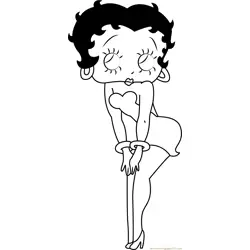 Betty Boop Looking Up