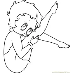 Betty Boop by Symson Free Coloring Page for Kids