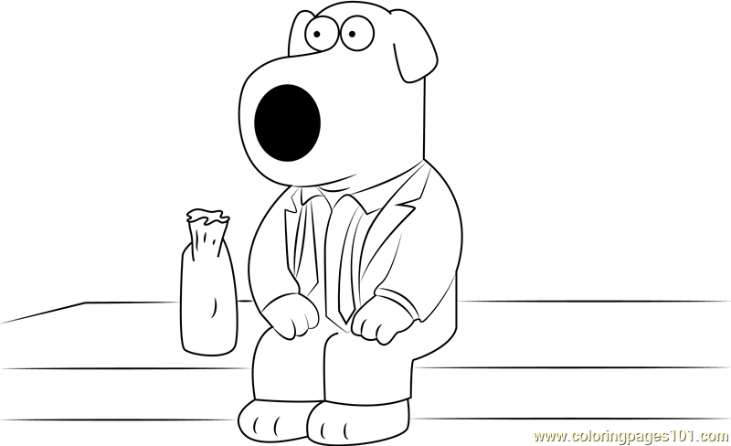 Brian the Dog Coloring Page - Free Brian Griffin Coloring Pages