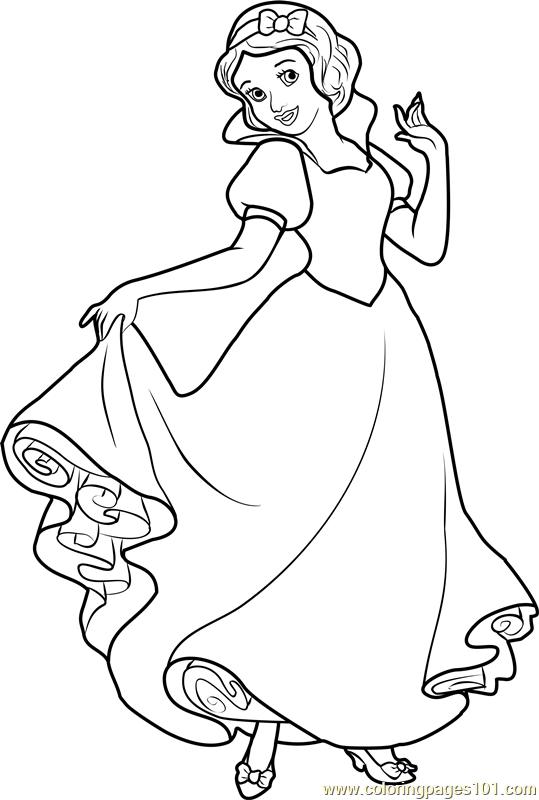 Princess Snow White Coloring Page - Free Disney Princesses ...
