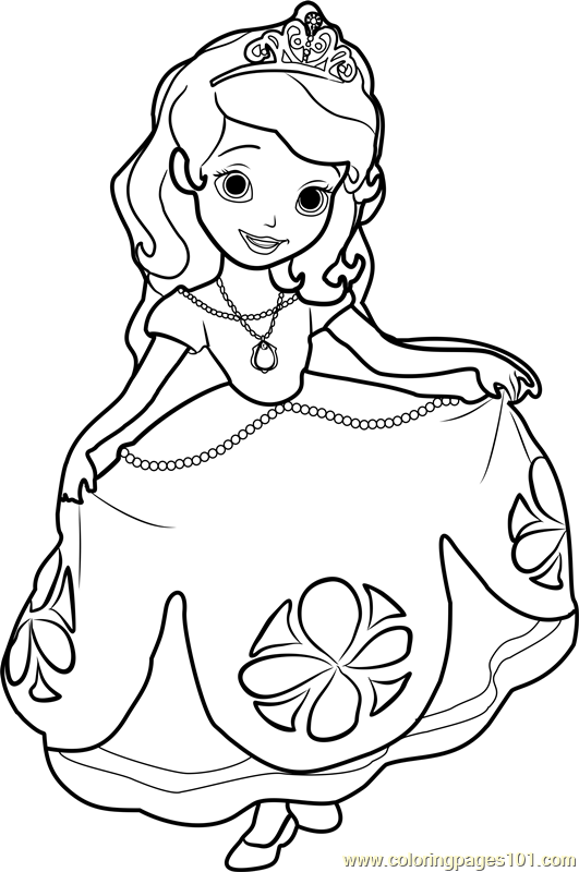 Princess Sofia Coloring Page - Free Disney Princesses Coloring Pages