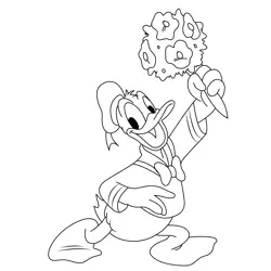 Donald Duck With Flowers