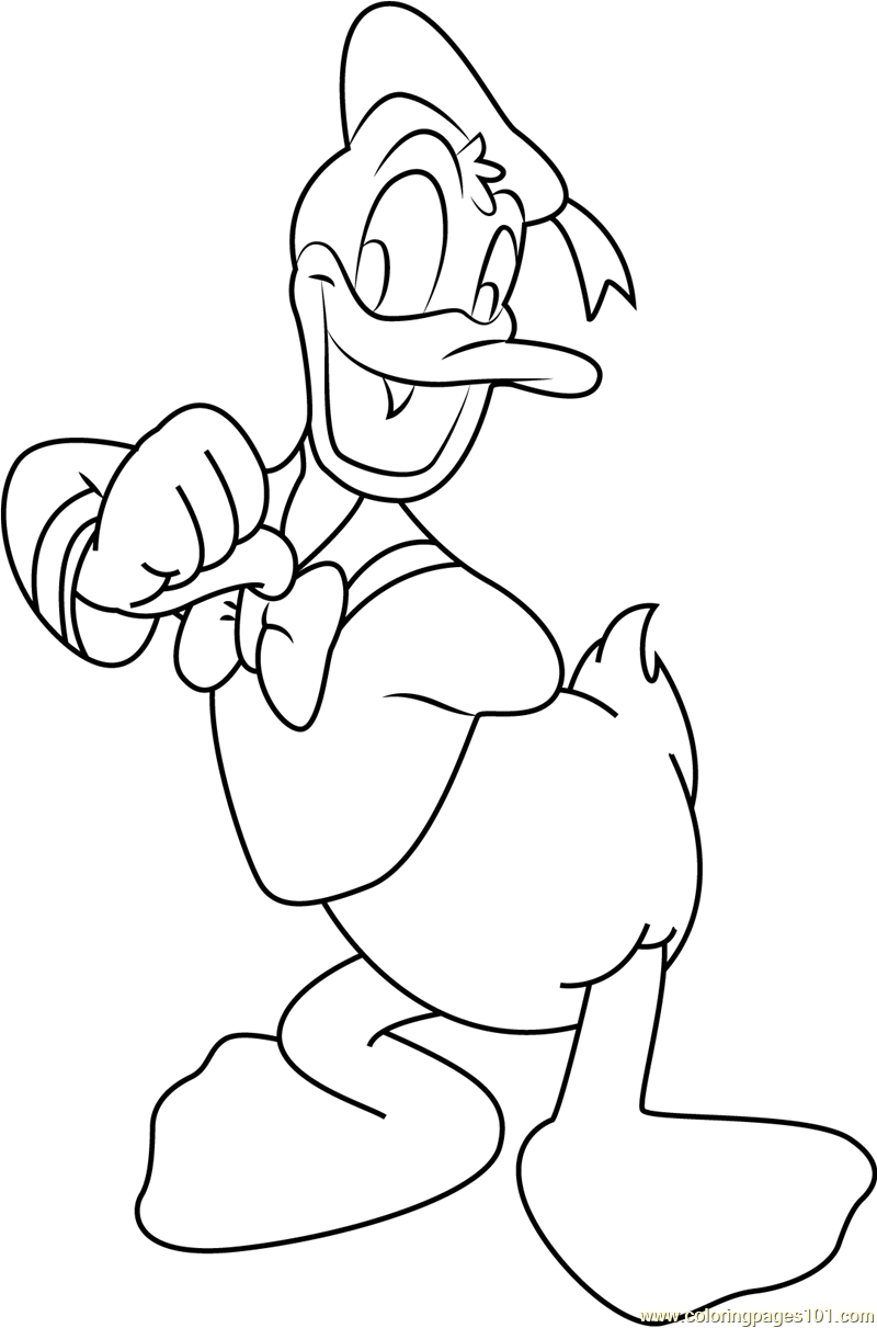 Donald Duck by Walt Disney Coloring Page - Free Donald ...