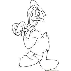 Donald Duck by Walt Disney Free Coloring Page for Kids