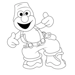 Elmo Style Free Coloring Page for Kids