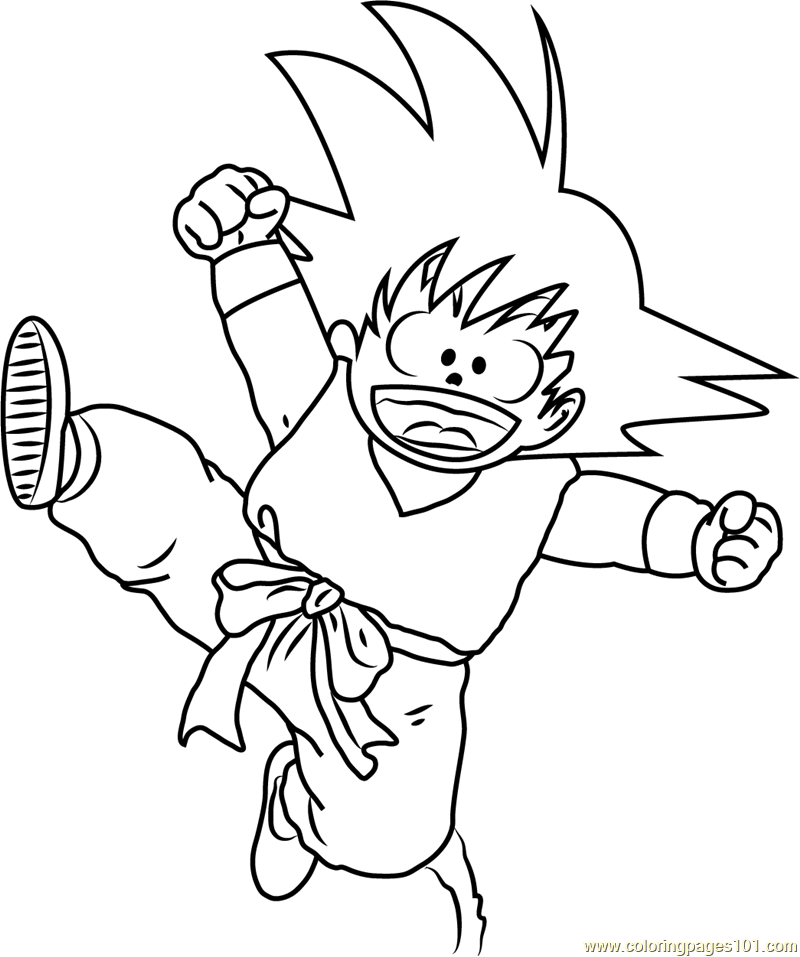 Kid Goku Coloring Page Free Goku Coloring Pages