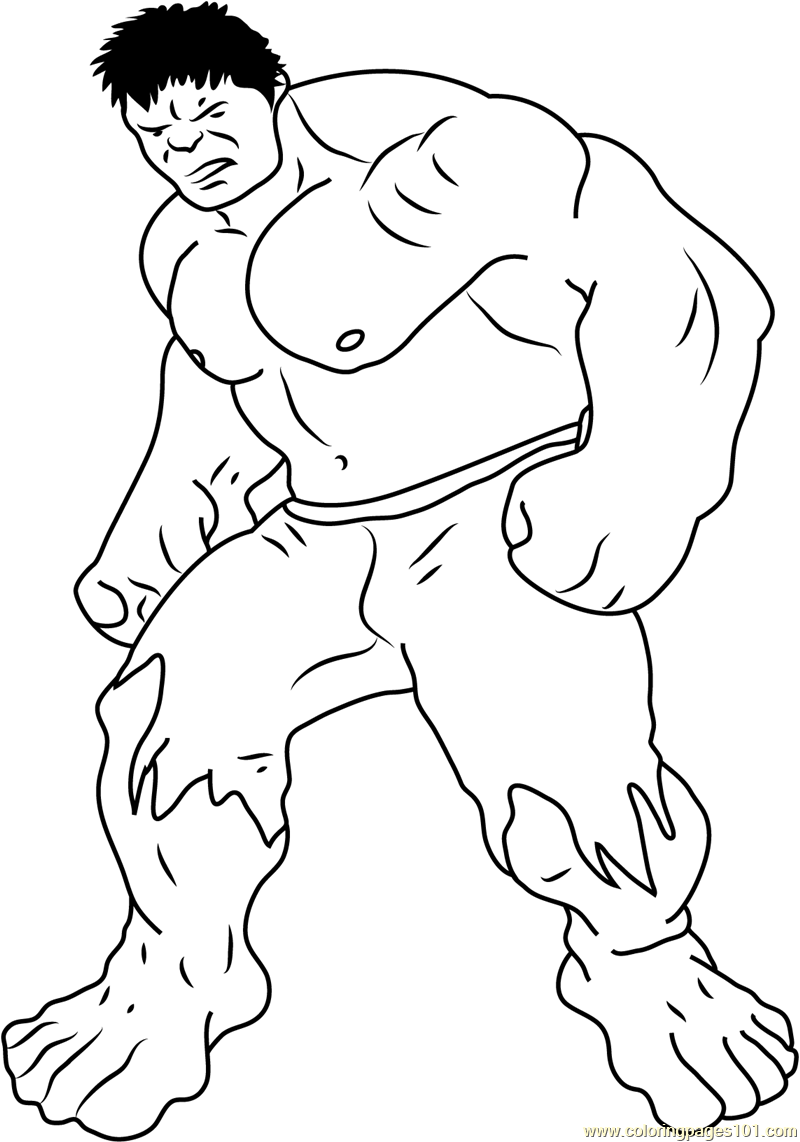 Avengers Hulk by Steven Coloring Page - Free Hulk Coloring ...
