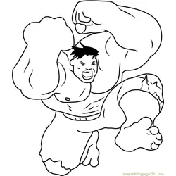 Angry Hulk Free Coloring Page for Kids