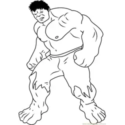 Avengers Hulk by Steven Free Coloring Page for Kids