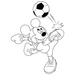 Mickey Mouse Play Game Free Coloring Page for Kids