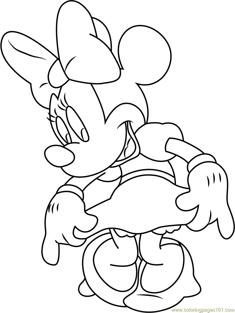 Minnie Mouse Coloring Page - Free Mickey Mouse Coloring Pages