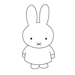 Miffy Free Coloring Page for Kids