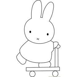 Miffy Going Free Coloring Page for Kids
