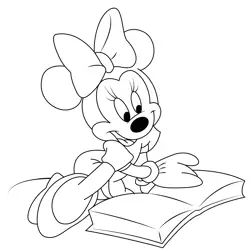 Reading Book Free Coloring Page for Kids