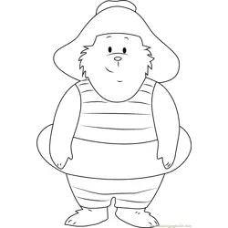 Looking at You Free Coloring Page for Kids