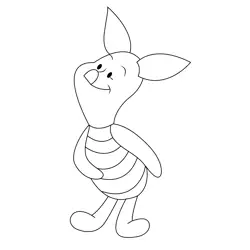 Disney's Piglet Free Coloring Page for Kids